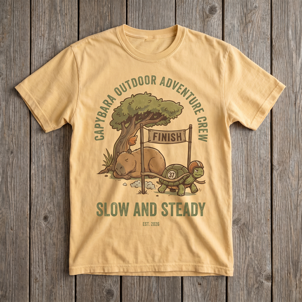 Slow And Steady Tee - Vegas Gold